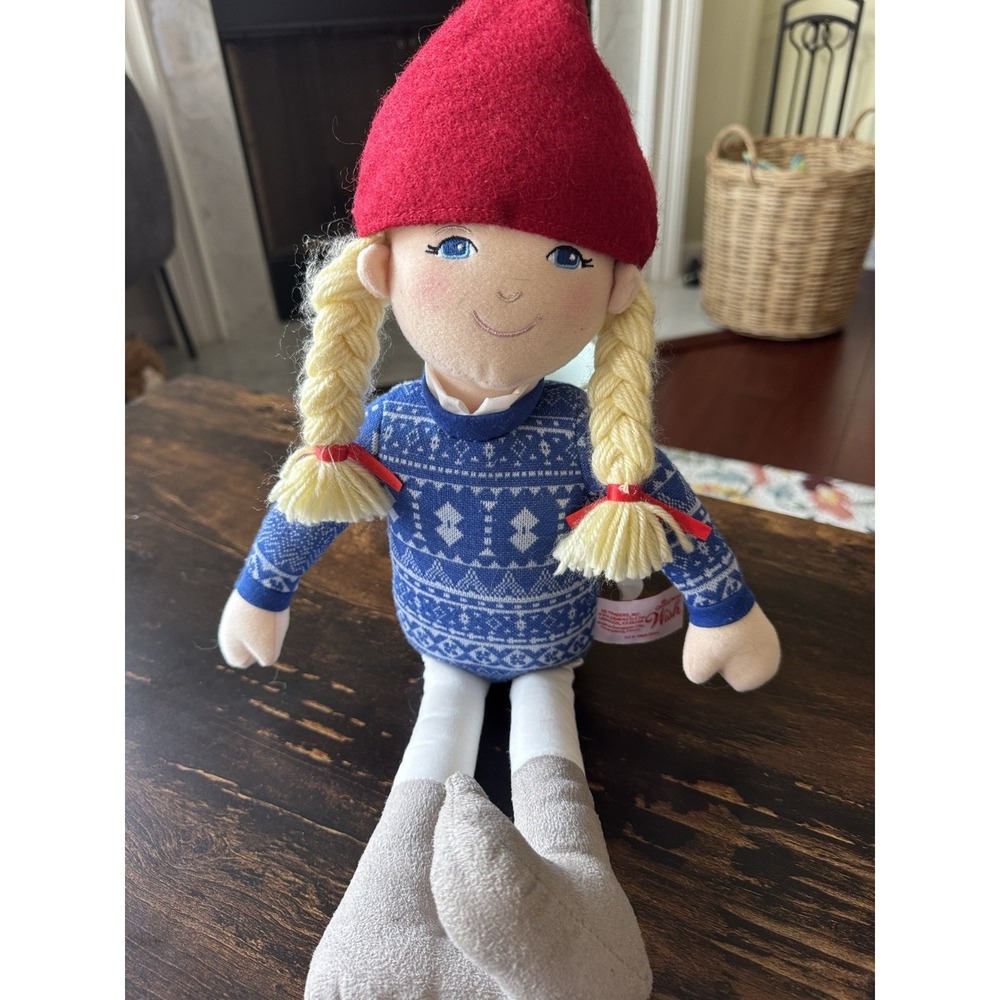 Christmas Wish Anja Doll Demdaco 2015 Plush Swedish Girl Blonde Stuffed Animal